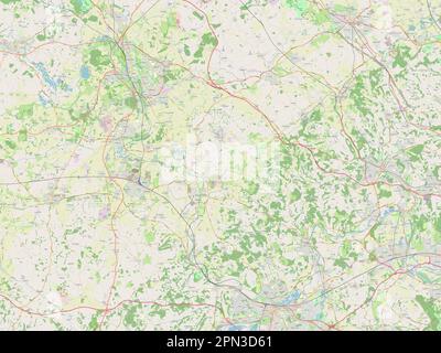 South Oxfordshire, district non métropolitain d'Angleterre - Grande-Bretagne. Ouvrez la carte des rues Banque D'Images