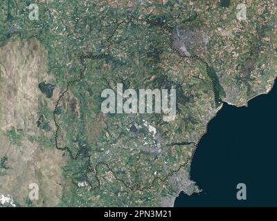 Teignbridge, quartier non métropolitain d'Angleterre - Grande-Bretagne. Carte satellite haute résolution Banque D'Images