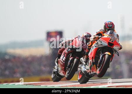 Austin, États-Unis. 15th avril 2023. AUSTIN, Texas/USA sur 15. AVRIL 2023: Pilote de MotoGP Stefan BRADL à bord de l'usine de classe MotoGP Honda sur le Cuicombinaison des Amériques à Austin, Texas, comme pilote de remplacement pour Marc marques qui se remet en Espagne d'un accident dans la première saison de course MotoGP. Photo et copyright Diego SPERANI/DORNA/ATP images (SPERANI Diego/ATP/SPP) Credit: SPP Sport Press photo. /Alamy Live News Banque D'Images