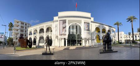 Rabat, Morocco: the exteriors of The Mohammed VI Museum of Modern and Contemporary Art (MMVI), contemporary and modern art museum opened in 2014 Stock Photo