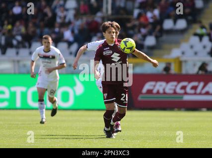 Turin, Italie. 16th avril 2023. Samuele Ricci de Torino FC pendant la série Italienne A, match de football entre Torino FC et US Salernitata 1919, le 16 avril 2023 au Stadio Olimpico Grande Torino, Turin, Italie. Photo Nderim Kaceli crédit: Live Media Publishing Group/Alay Live News Banque D'Images