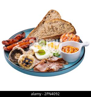 Petit déjeuner anglais traditionnel. Concept de menu de petit-déjeuner au restaurant Banque D'Images