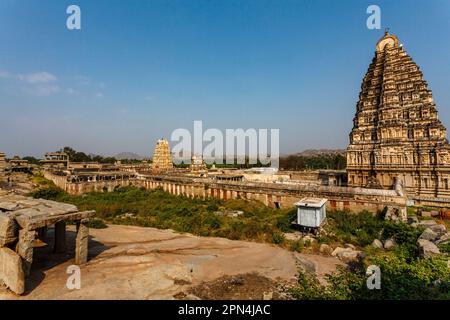 Virupaksha ou le temple de Pampapathi à Hampi, Karnataka, Inde, Asie Banque D'Images