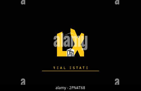Immobilier lettres moderne Creative logo LX , XL Illustration de Vecteur