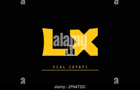Immobilier lettres moderne Creative logo LX , XL Illustration de Vecteur
