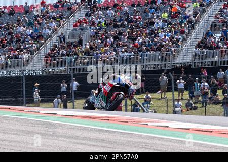 Les Amériques. 16th avril 2023. Alex Rins (42) avec le LCR Honda Castrol en action au Grand Prix Red Bull des Amériques, circuit of the Americas. Austin, Texas. Mario Cantu/CSM/Alamy Live News Banque D'Images