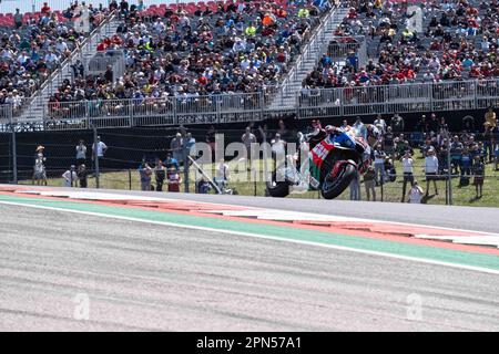 Les Amériques. 16th avril 2023. Alex Rins (42) avec le LCR Honda Castrol en action au Grand Prix Red Bull des Amériques, circuit of the Americas. Austin, Texas. Mario Cantu/CSM/Alamy Live News Banque D'Images