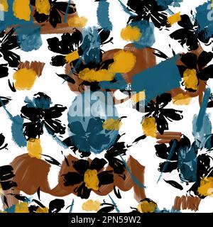 motif fleurs aquarelle sans couture Banque D'Images