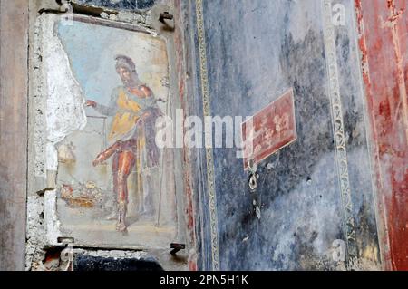 Casa dei Vettii, Maison des Vettians, murale, site d'excavation, Pompéi, Naples, Campanie, Italie Banque D'Images