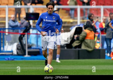 Lecce, Italie. 16th avril 2023. Tommaso Augello (UC Sampdoria) pendant la conférence des États-Unis contre UC Sampdoria, football italien série A match à Lecce, Italie, 16 avril 2023 crédit: Agence de photo indépendante/Alamy Live News Banque D'Images