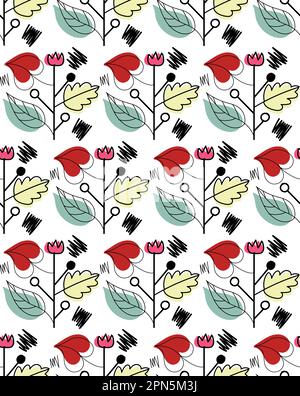 Motif sans couture de fleurs, motifs colorés Illustration de Vecteur