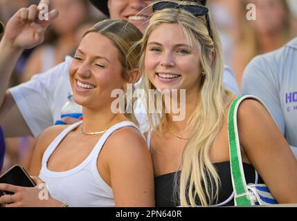 Fort Worth, Texas, États-Unis. 14th avril 2023. Les fans de TCU Horned Frogs pendant le semmage printanier du NCAA football au stade Amon G. carter à fort Worth, Texas. Matthew Lynch/CSM/Alamy Live News Banque D'Images