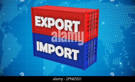 Boîte de conteneurs pour les activités logistiques d'importation et d'exportation Banque D'Images