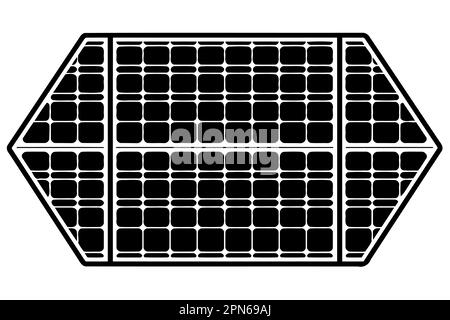 panneaux d'énergie solaire illustration vectorielle minimaliste conceptuelle Illustration de Vecteur