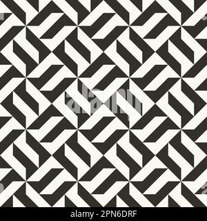 Courtepointe géométrique abstrait noir et blanc. Arrière-plan géométrique à contraste élevé avec triangles. Couleurs simples - facile à redéfinir. Backgrou minimal Illustration de Vecteur