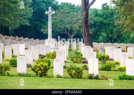 Cimetière de la tombe de la guerre du Commonwealth à Trincomalee, Sri Lanka Banque D'Images