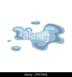 Flaque d'eau de forme abstraite illustration vectorielle plate Illustration de Vecteur