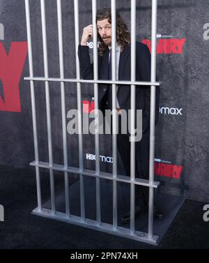 Los Angeles, États-Unis. 16th avril 2023. Andre Hyland arrive à la première saison 4 DE BARRY d'HBO qui s'est tenue au cimetière Hollywood Forever de Los Angeles, CA, le dimanche, ?16 avril 2023. (Photo par Sthanlee B. Mirador/Sipa USA) crédit: SIPA USA/Alay Live News Banque D'Images