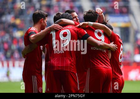 Düsseldorf, Allemagne 16.04.2023: 2. BUNDESLIGA, FORTUNA DÜSSELDORF 1:0 SV DARMSTADT, MATCHDAY 28 LA RÉGLEMENTATION DFL INTERDIT TOUTE UTILISATION DE PHOTOGRAPHIES COMME SÉQUENCES D'IMAGES ET/OU QUASI-VIDÉO. Credit: ANT Palmer / Alamy Live News Banque D'Images