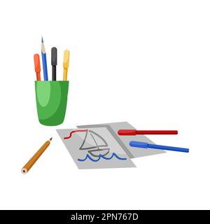 Jeu de dessins pour illustrations vectorielles pour enfants Illustration de Vecteur