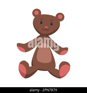 Ours en peluche brun pour enfants illustration vectorielle Illustration de Vecteur
