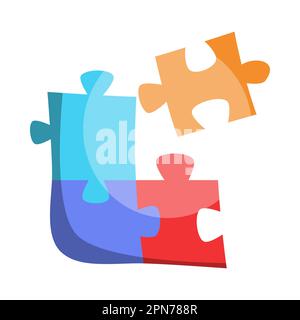 Puzzle coloré pour enfants illustration vectorielle Illustration de Vecteur