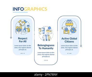MODÈLE d'infographie sur le rectangle des objectifs GCED Illustration de Vecteur