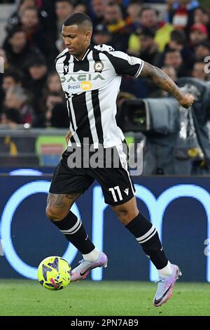 Walace d'Udinese pendant le football série A match Roma contre Udinese, Rome, Italie. 16th avril 2023. Allshotlive/Sipa USA crédit: SIPA USA/Alay Live News Banque D'Images