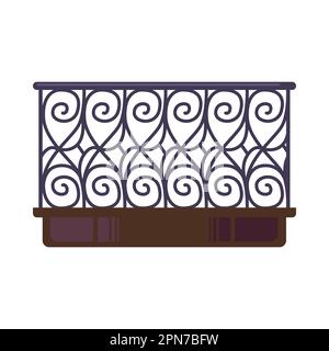 Illustration vectorielle de balustrades ornementales vintage pour balcon Illustration de Vecteur