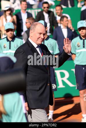 Monaco, Monaco. 16th avril 2023. MONACO, Monte Carlo, 16. 2023 avril ; Prince Albert II de Monaco, Présentation de l'événement Trophée, finalistes Holger Rune et vainqueur final Andrey Rublev, Open Rolex Master 1000 Monte Carlo tennis Tournament, cérémonie de victoire le dernier jour 16. Avril 2023 image et copyright Thierry CARPICO/ATP images (CARPICO Thierry/ATP/SPP) crédit: SPP Sport Press photo. /Alamy Live News Banque D'Images