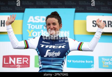 Photo du dossier datée du 04/05/19 de Lizzie Deignan qui reviendra à la course plus tôt que prévu en s'alignant à la Fleche Wallonne mercredi et en montant Liège-Bastogne-Liège le week-end. Date de publication : lundi 17 avril 2023. Banque D'Images