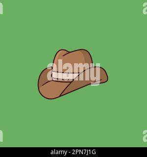 Illustration vectorielle de chapeau de cowboy pour la journée du chapeau sur 15 janvier Illustration de Vecteur