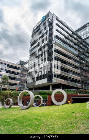 Melbourne, Australie - immeuble de bureaux ANZ moderne dans les Docklands Banque D'Images