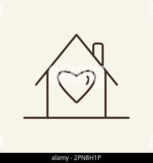 Icône de la ligne de fondation caritative Illustration de Vecteur