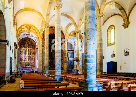 Côté de la nef avec la représentation de l'arbre de Jesse, représentation dans l'art des ancêtres de Jésus Christ, montré dans un arbre arborant qui s'élève Banque D'Images