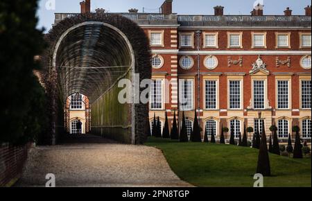 Queen Mary's Bower, jardin privé, palais de Hampton court Banque D'Images