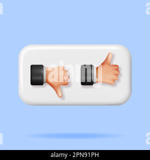 3D mouvements des mains vers le haut et des mains vers le bas Illustration de Vecteur