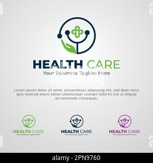 Modèle de conception du logo Health Care Illustration de Vecteur