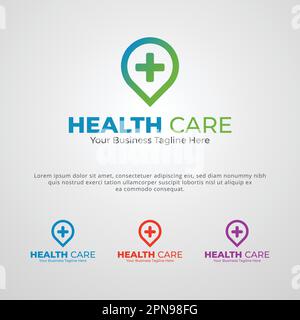 Modèle de conception du logo Health Care Illustration de Vecteur