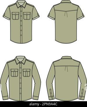 Maillot militaire pour Homme. CAO mode. Illustration de Vecteur