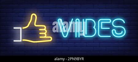Affiche néon de vibes Illustration de Vecteur