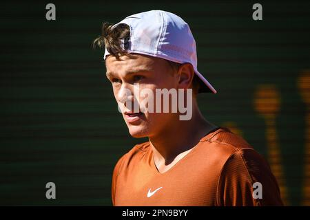 Roquebrune Cap Martin, France. 14th avril 2023. Holger RUNE du Danemark pendant le Rolex Monte-Carlo, ATP Masters 1000 tennis sur 14 avril 2023 au Monte-Carlo Country Club à Roquebrune Cap Martin, France - photo Matthieu Mirville/DPPI crédit: DPPI Media/Alamy Live News Banque D'Images