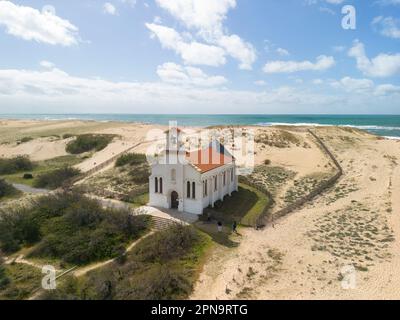 Chapelle Sainte-Thérèse sur la dune de Labenne-Océan (Labenne (40530), Landes (40), Nouvelle-Aquitaine, France). Banque D'Images