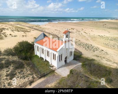 Chapelle Sainte-Thérèse sur la dune de Labenne-Océan (Labenne (40530), Landes (40), Nouvelle-Aquitaine, France). Banque D'Images