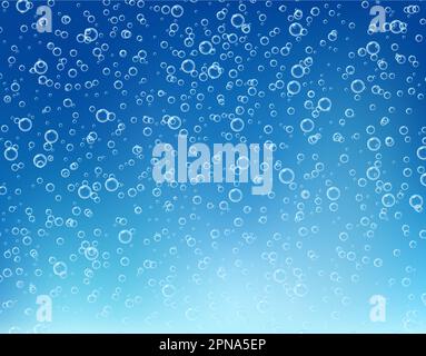 Fond vectoriel brillant à bulles d'eau. Air vizzy soda champagne effet effervescent transparent Illustration de Vecteur
