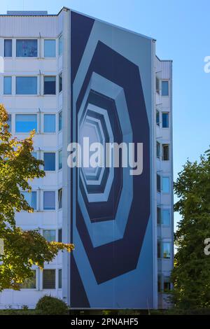 Kunsthalle Tuebingen, installation à l'intérieur, Ausser Haus par l'artiste Annet Zinsmeister, art dans l'espace public, art moderne, peinture, art sur Banque D'Images