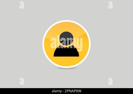 Icône utilisateur brillante vecteur de bouton Illustration de Vecteur
