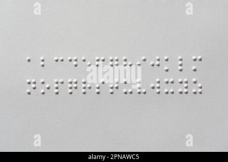 Les alphabets en braille de A à Z par ordre alphabétique Banque D'Images