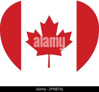 Canada Canadian Flag Heart concept Illustration de Vecteur