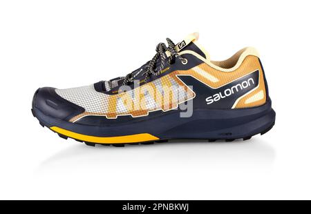 Les chaussures de course à pied Salomon GTX Banque D'Images